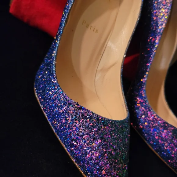 Christian Louboutin Glitter Pigalle 39.5 - Picture 5 of 12